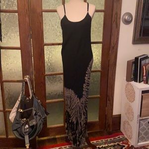 Black bleach tie dyed dress size medium